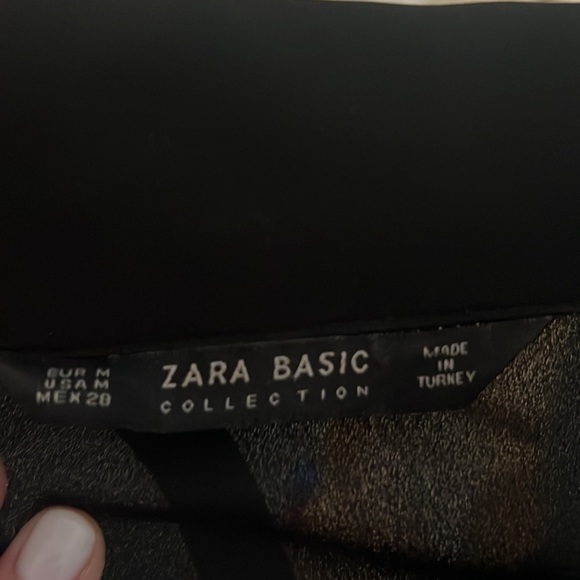 Zara semi-sheer black blouse size M - Picture 4 of 4
